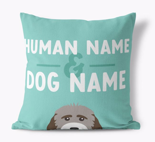 Human And Pet Name: Personalised {breedFullName} Canvas Cushion